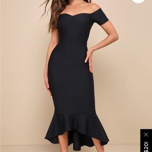 Lulu size medium formal dress, navy blue